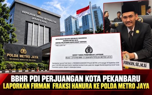 Polemik HGB Sukaramai Berujung Laporan Polisi, BBHR PDI Perjuangan Pekanbaru Laporkan Firman ke Polda Metro Jaya