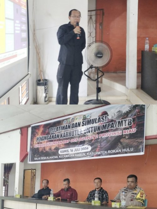 Perkuat Kesiapsiagaan Hadapi Karhutla, DLHK Riau Tingkatkan Kapasitas MPA dan MTB di Desa Aliantan