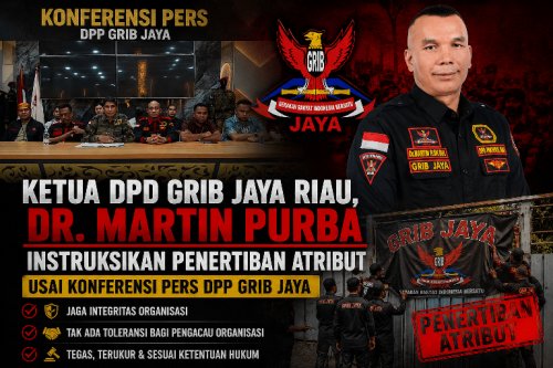 Arahan Ketum GRIB Jaya Ditindaklanjuti, DPD Riau Tegaskan Tak Ada Toleransi bagi Penggunaan Atribut Oleh Pengacau Organisasi